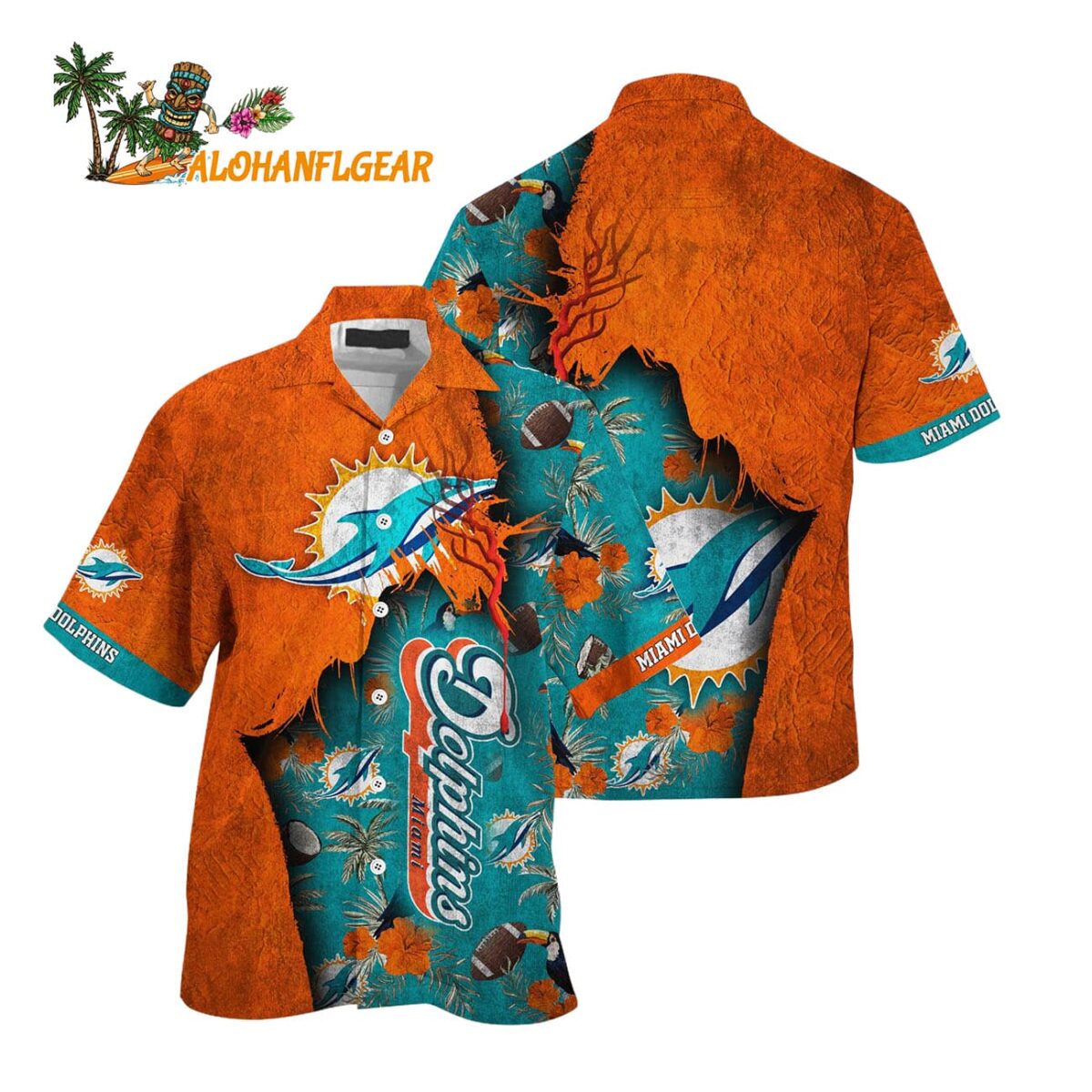 Miami Dolphins Football Team Summer God Hawaii Shirt Football NFL Hawaiian Shirt 1