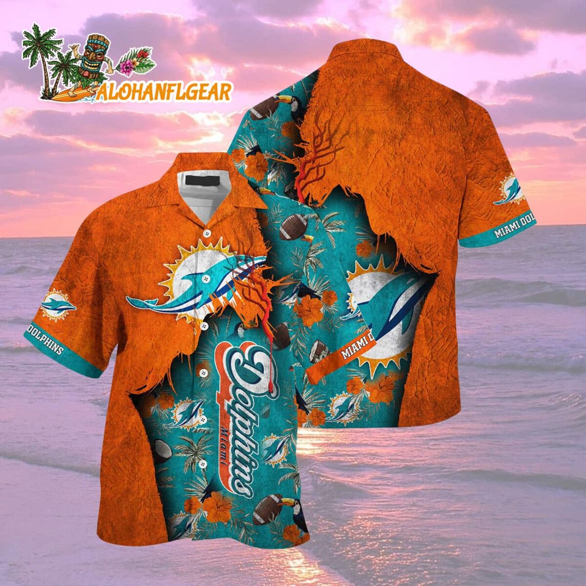 Miami Dolphins Football Team Summer God Hawaii Shirt Football NFL Hawaiian Shirt 2