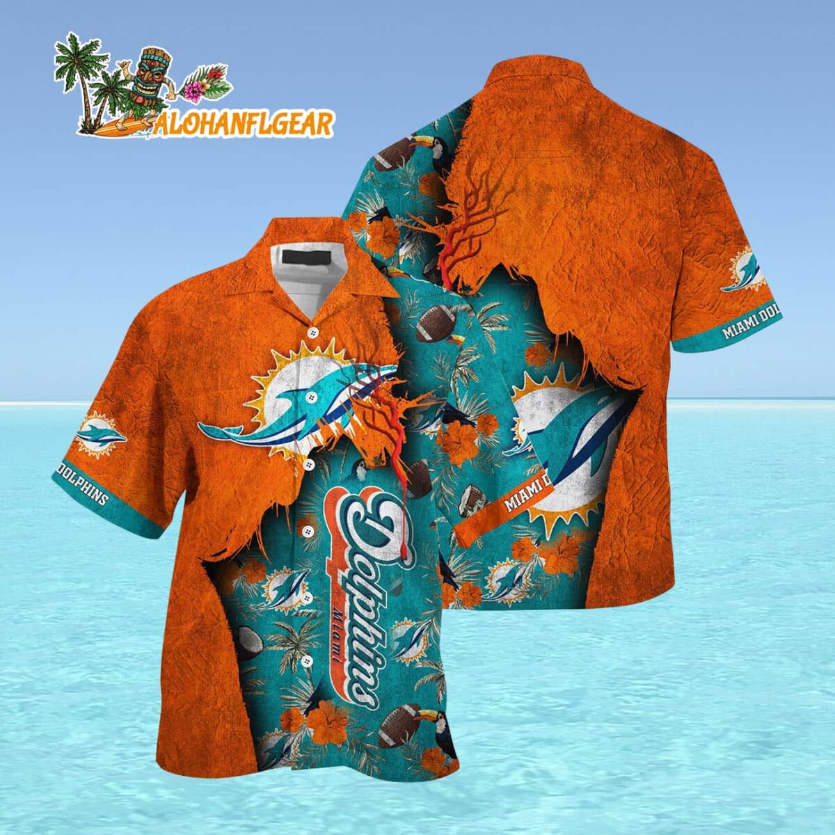 Miami Dolphins Football Team Summer God Hawaii Shirt Football NFL Hawaiian Shirt 4