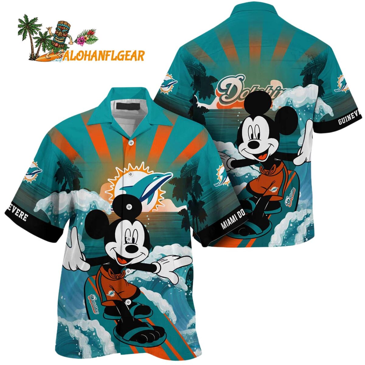 Miami Dolphins Special Mickey Mouse Movies Design Summer Hawaiian Shirt Miami Dolphins Aloha Shirt 1