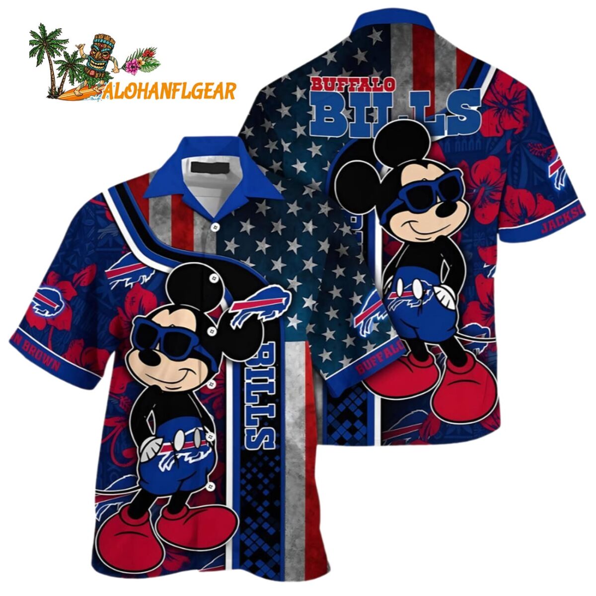 Mickey Mouse Buffalo Bills Hawaiian Shirt Custom Buffalo Bills Aloha Shirt 1
