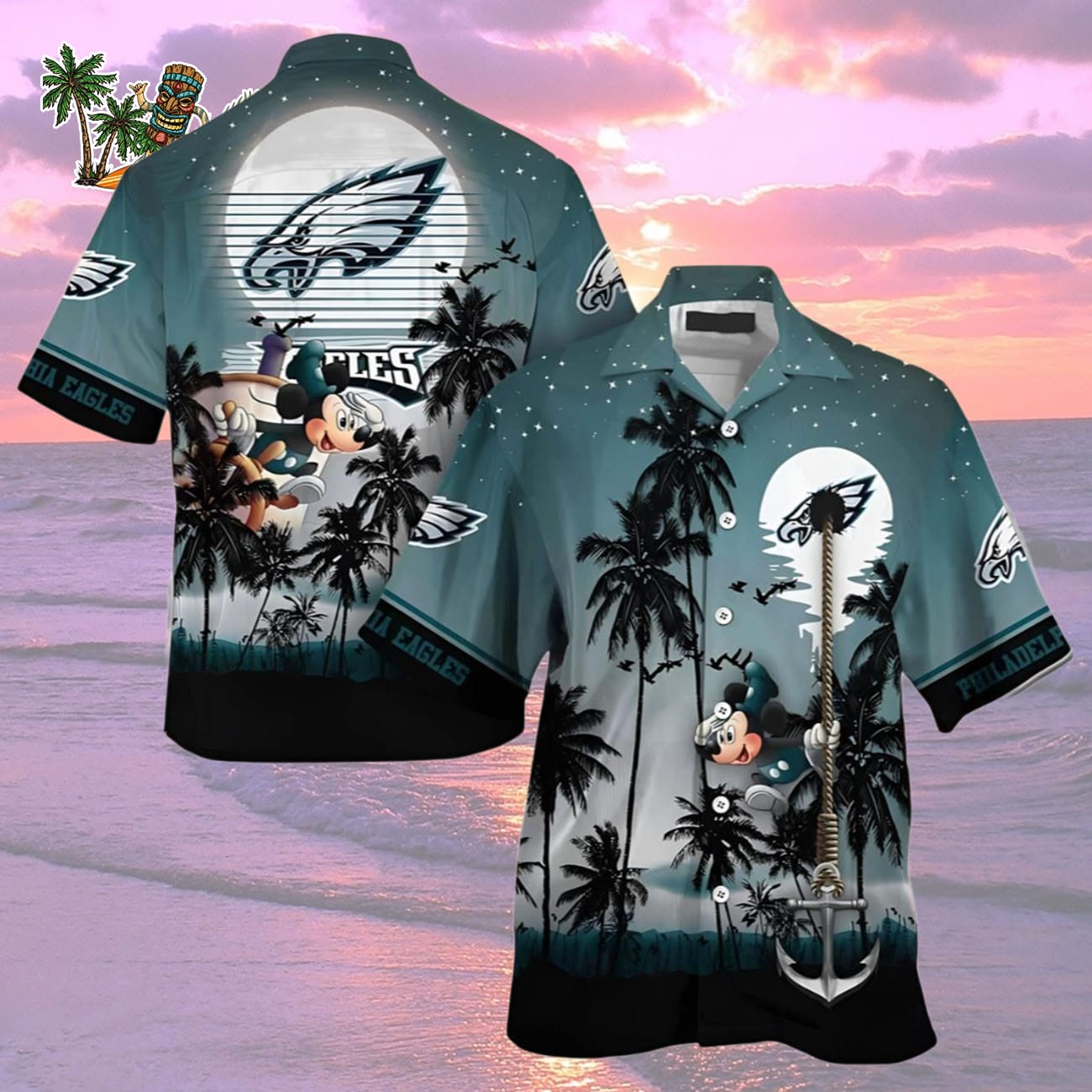 Mickey Mouse Disney Philadelphia Eagles Hawaiian Shirt, Philadelphia Eagles Aloha Shirt Mickey Mouse Disney Philadelphia Eagles Hawaiian Shirt, Philadelphia Eagles Aloha Shirt
