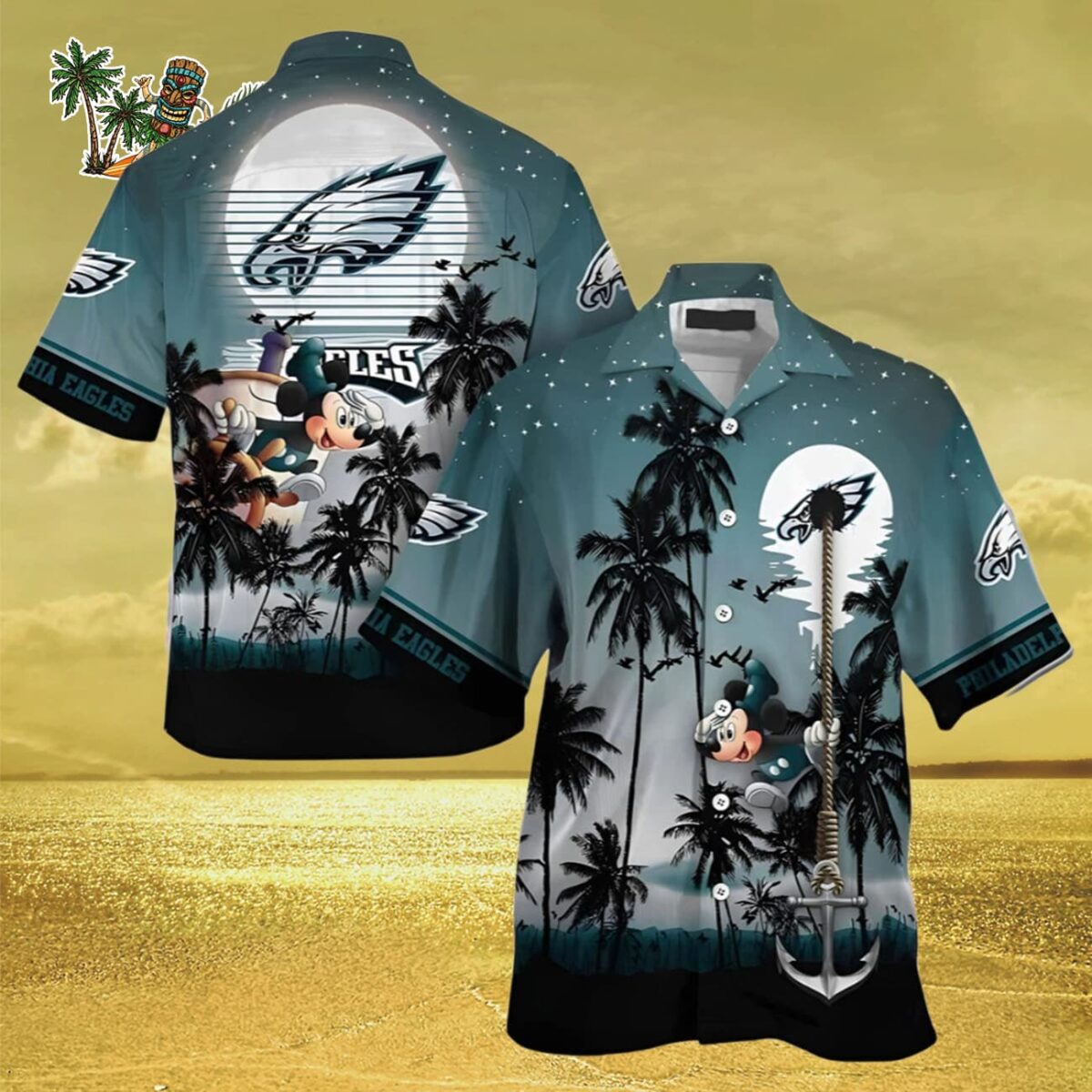 Mickey Mouse Disney Philadelphia Eagles Hawaiian Shirt, Philadelphia Eagles Aloha Shirt 2 Mickey Mouse Disney Philadelphia Eagles Hawaiian Shirt Philadelphia Eagles Aloha Shirt 3