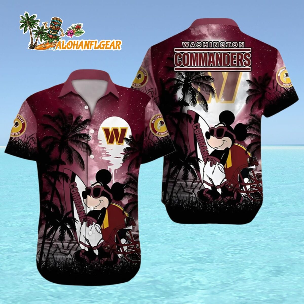 Mickey Washington Commanders Hawaiian Shirt Washington Commanders Aloha Shirt 4