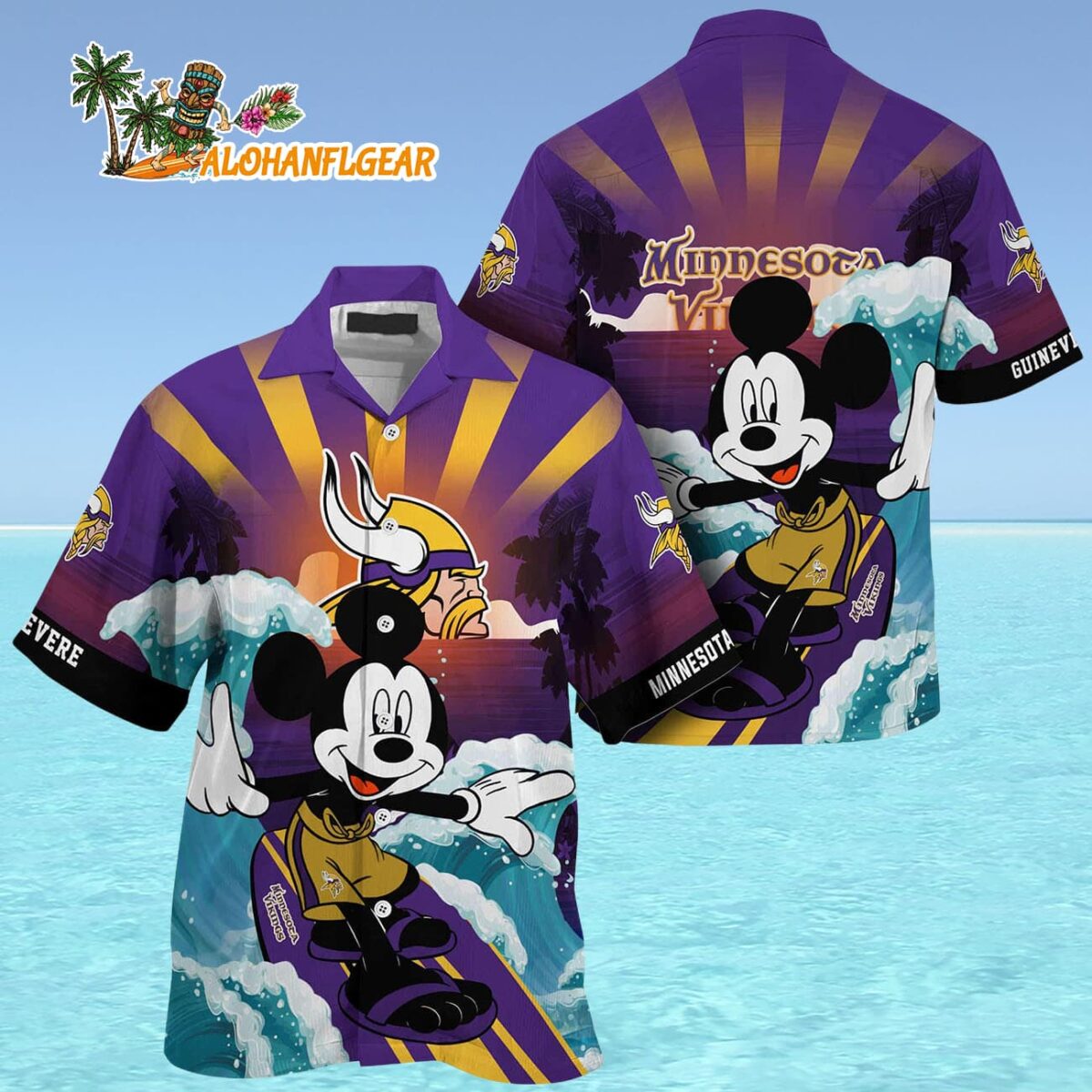 Minnesota Vikings Special Mickey Mouse Movies Design Summer Hawaiian Shirt Minnesota Vikings Aloha Shirt 4
