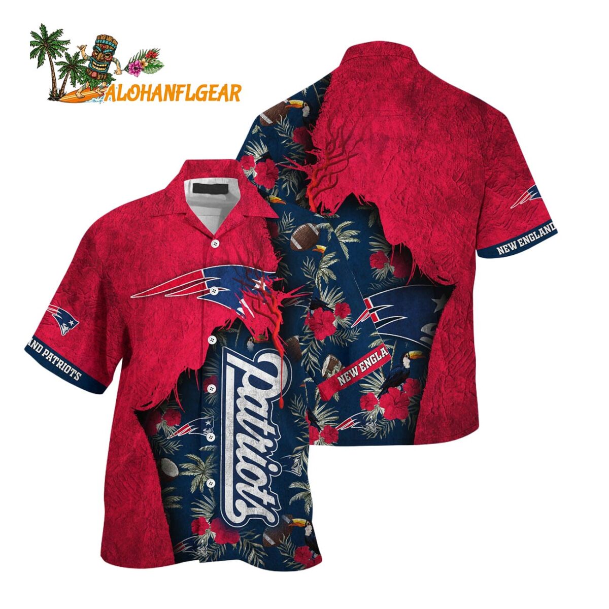 New England Patriots Football Team Summer God Hawaii Shirt Football NFL Hawaiian Shirt 1
