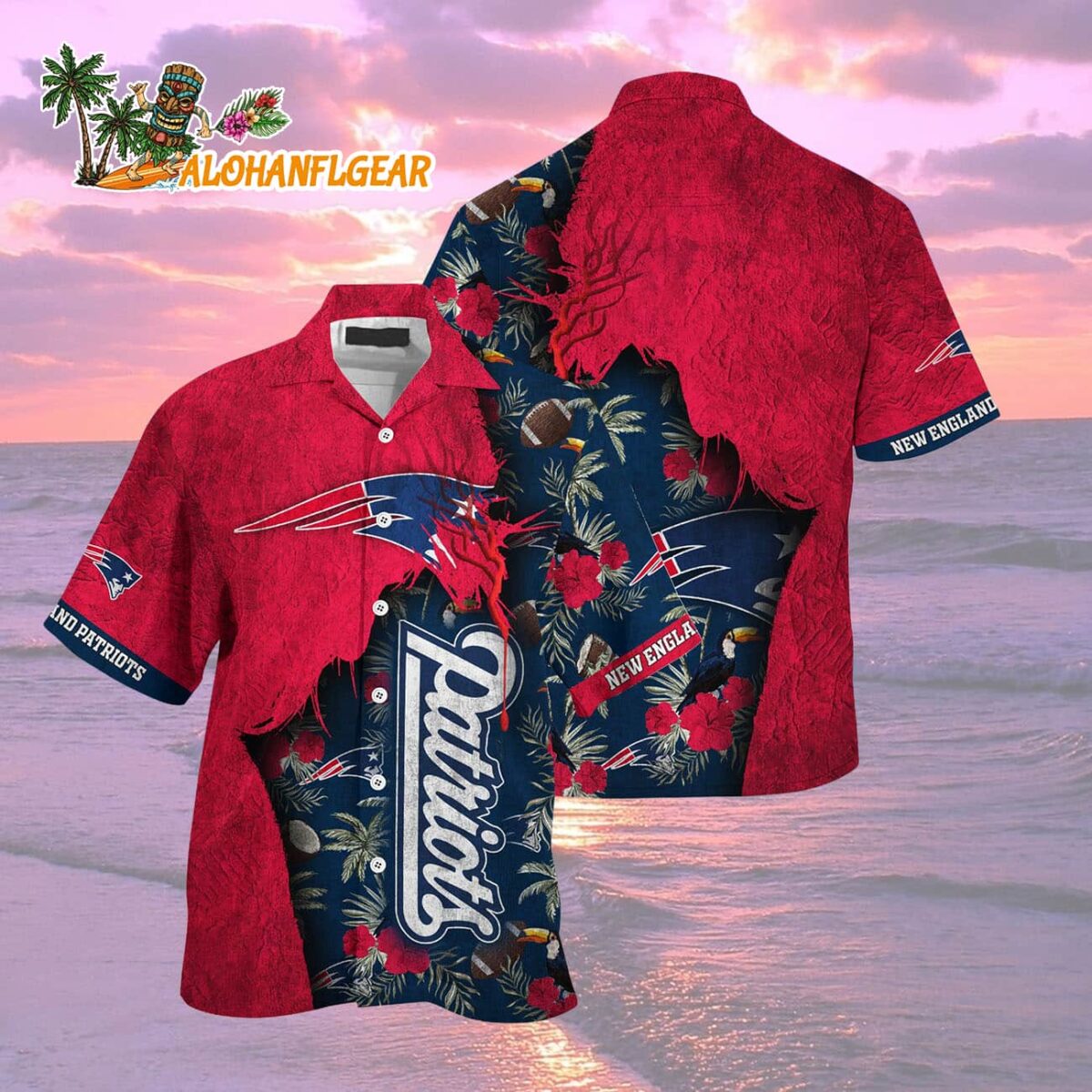 New England Patriots Football Team Summer God Hawaii Shirt Football NFL Hawaiian Shirt 2
