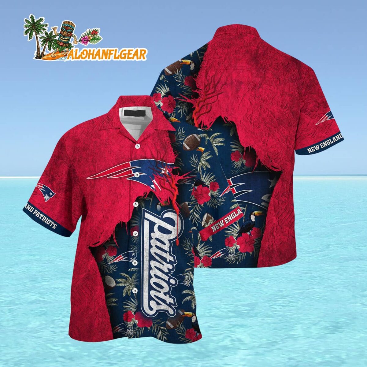 New England Patriots Football Team Summer God Hawaii Shirt Football NFL Hawaiian Shirt 4
