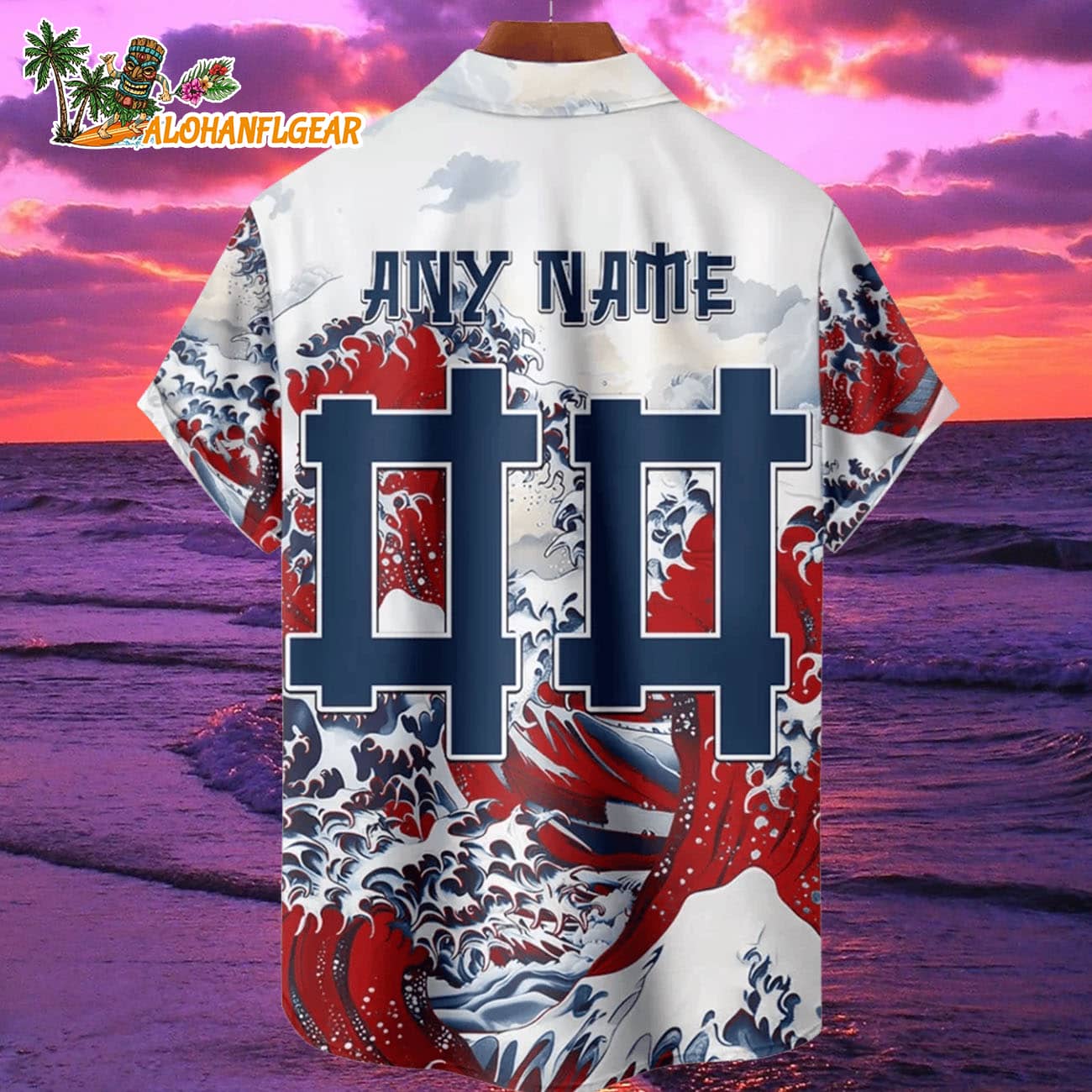 New England Patriots Great Wave Hawaiian Shirt Custom Name And Number NFL Aloha Shirt New England Patriots Great Wave Hawaiian Shirt Custom Name And Number NFL Aloha Shirt