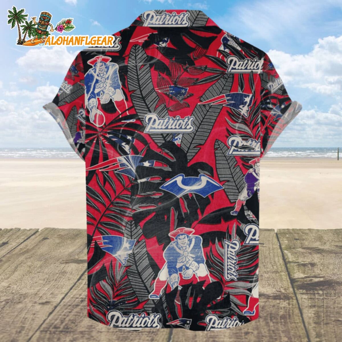 New England Patriots Hawaiian Shirt Retro Logo Revolution NFL Aloha Shirt 2025 2
