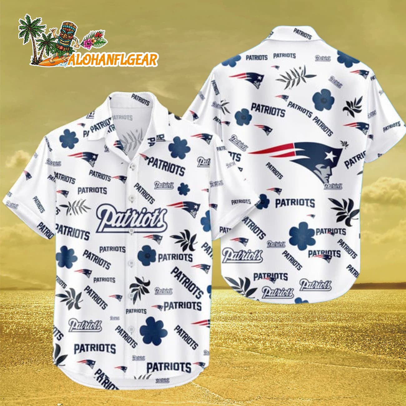 New England Patriots Hawaiian Shirt Tropical Beach, New England Patriots Aloha Shirt New England Patriots Hawaiian Shirt Tropical Beach, New England Patriots Aloha Shirt