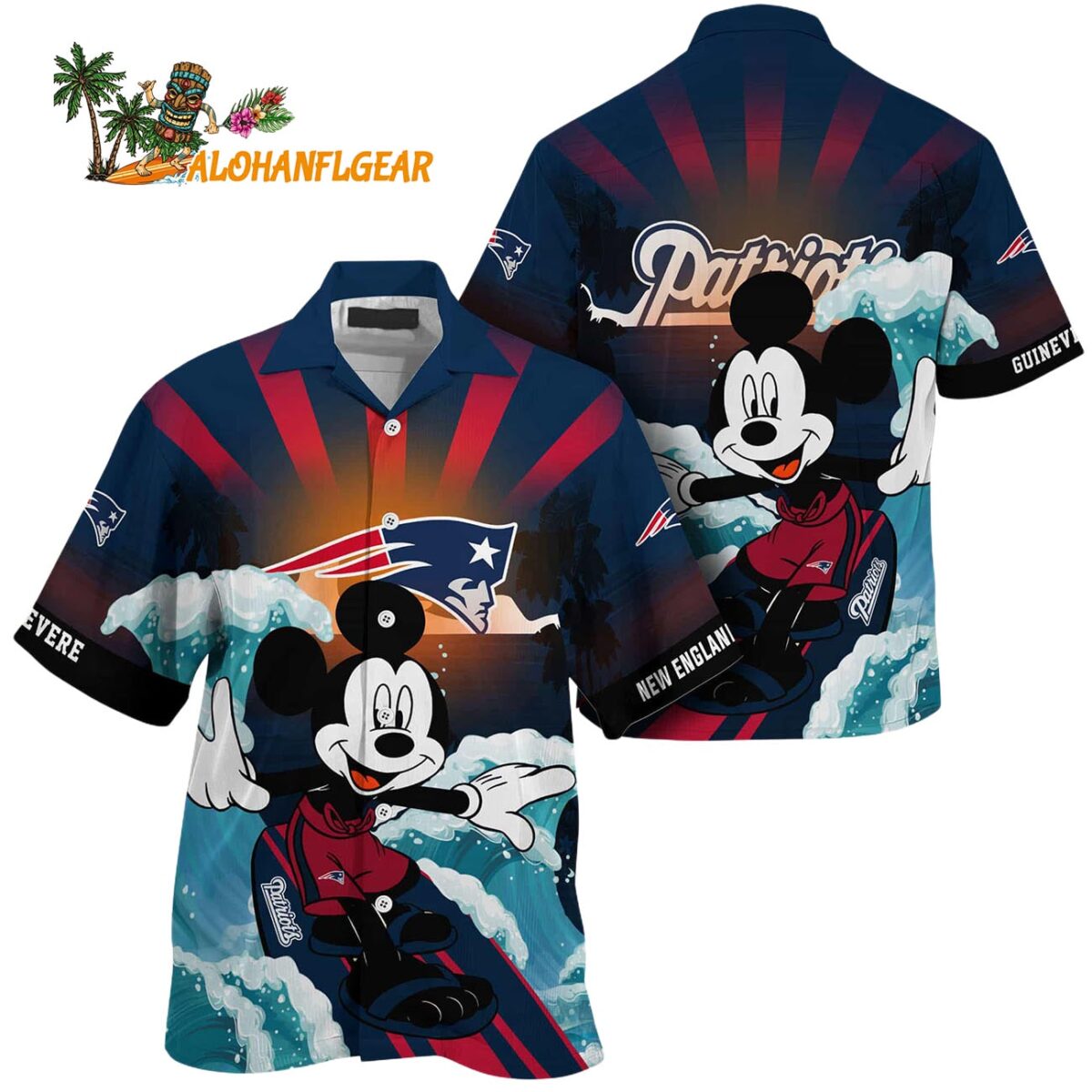 New England Patriots Special Mickey Mouse Movies Design Summer Hawaiian Shirt New England Patriots Aloha Shirt 1