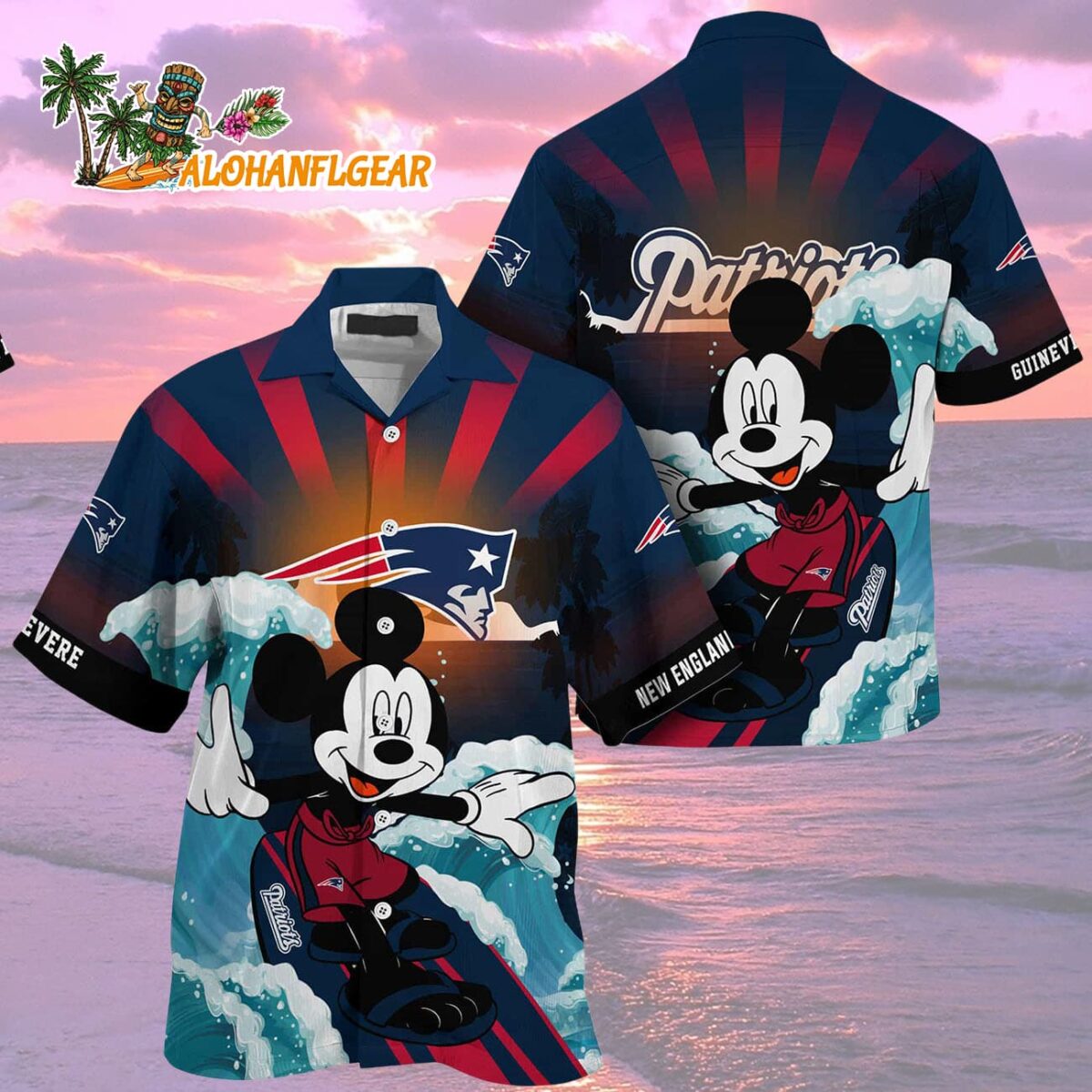 New England Patriots Special Mickey Mouse Movies Design Summer Hawaiian Shirt New England Patriots Aloha Shirt 2