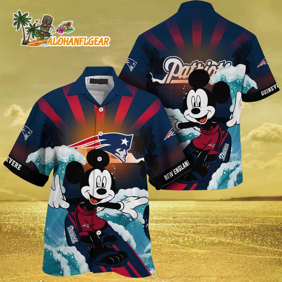 New England Patriots Special Mickey Mouse Movies Design Summer Hawaiian Shirt New England Patriots Aloha Shirt 3