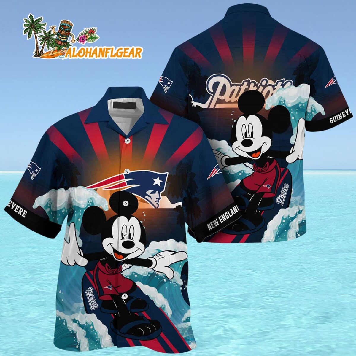 New England Patriots Special Mickey Mouse Movies Design Summer Hawaiian Shirt New England Patriots Aloha Shirt 4