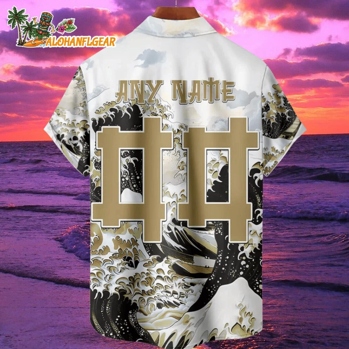 New Orleans Saints Great Wave Hawaiian Shirt Custom Name And Number NFL Aloha Shirt 2