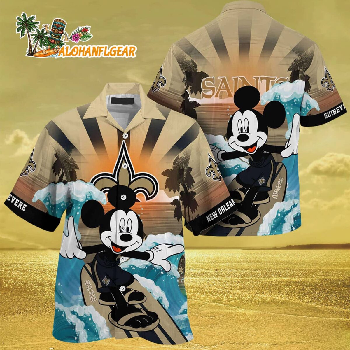 New Orleans Saints Special Mickey Mouse Movies Design Summer Hawaiian Shirt New Orleans Saints Aloha Shirt 3