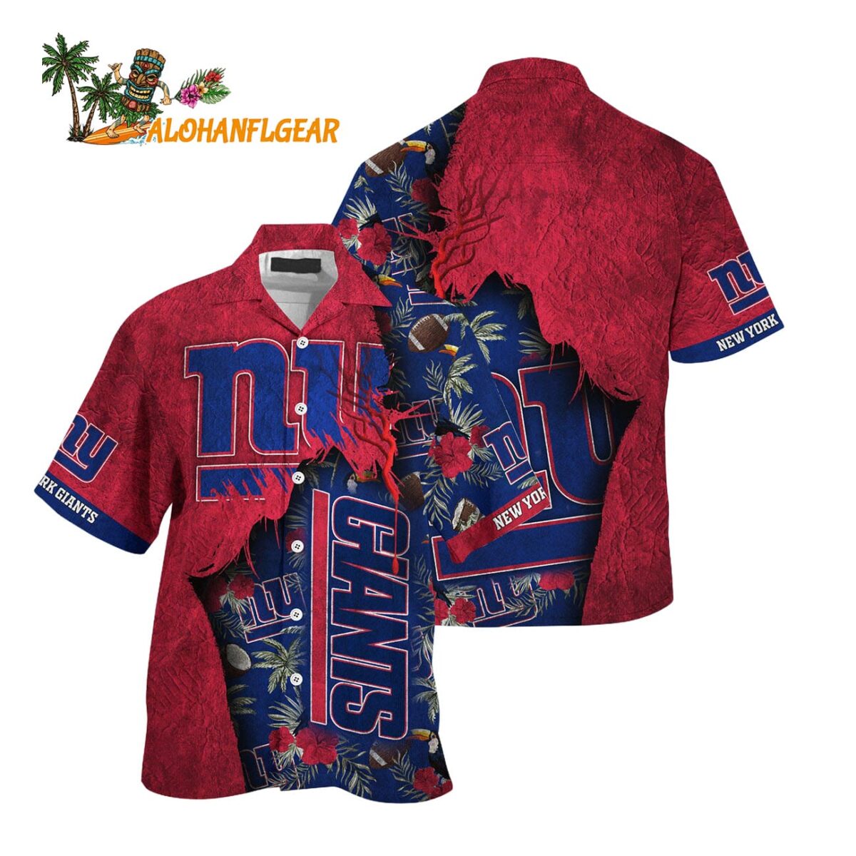 New York Giants Football Team Summer God Hawaii Shirt Football NFL Hawaiian Shirt 1