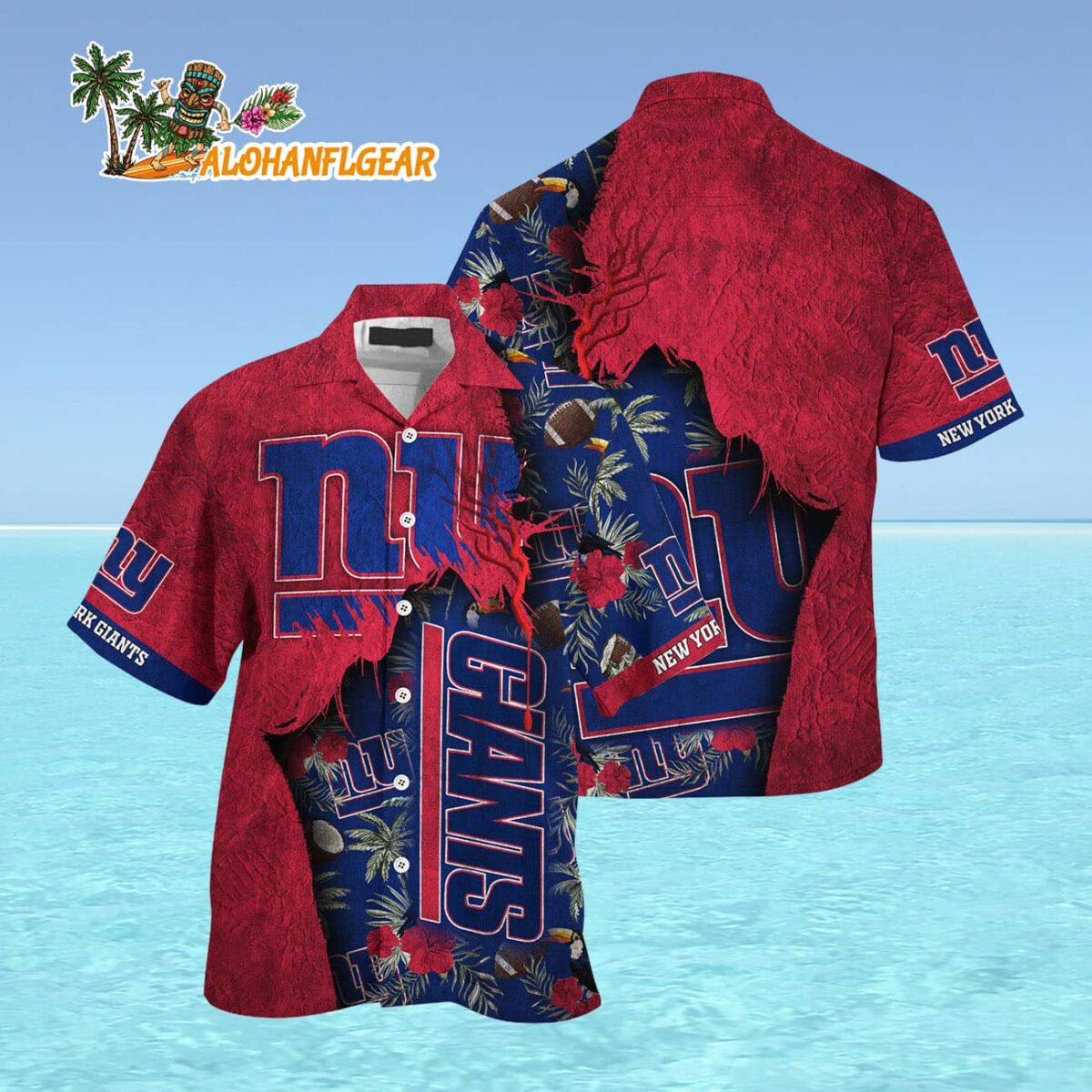 New York Giants Football Team Summer God Hawaii Shirt Football NFL Hawaiian Shirt 4