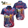 New York Giants Hawaiian Shirt Baby Yoda Tiki Party New York Giants Aloha Shirt 1