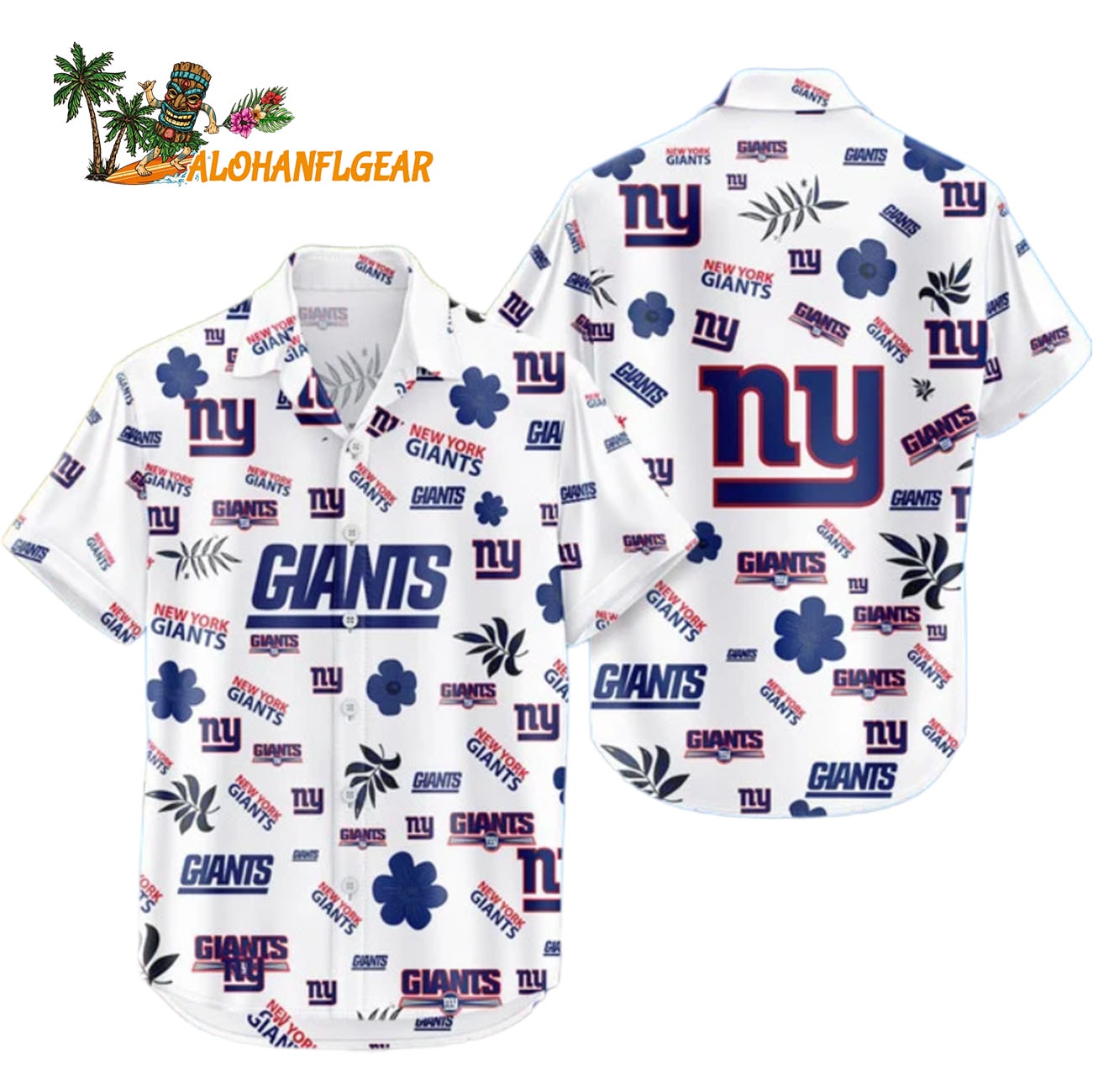 New York Giants Hawaiian Shirt Tropical Beach, New York Giants Aloha Shirt New York Giants Hawaiian Shirt Tropical Beach, New York Giants Aloha Shirt