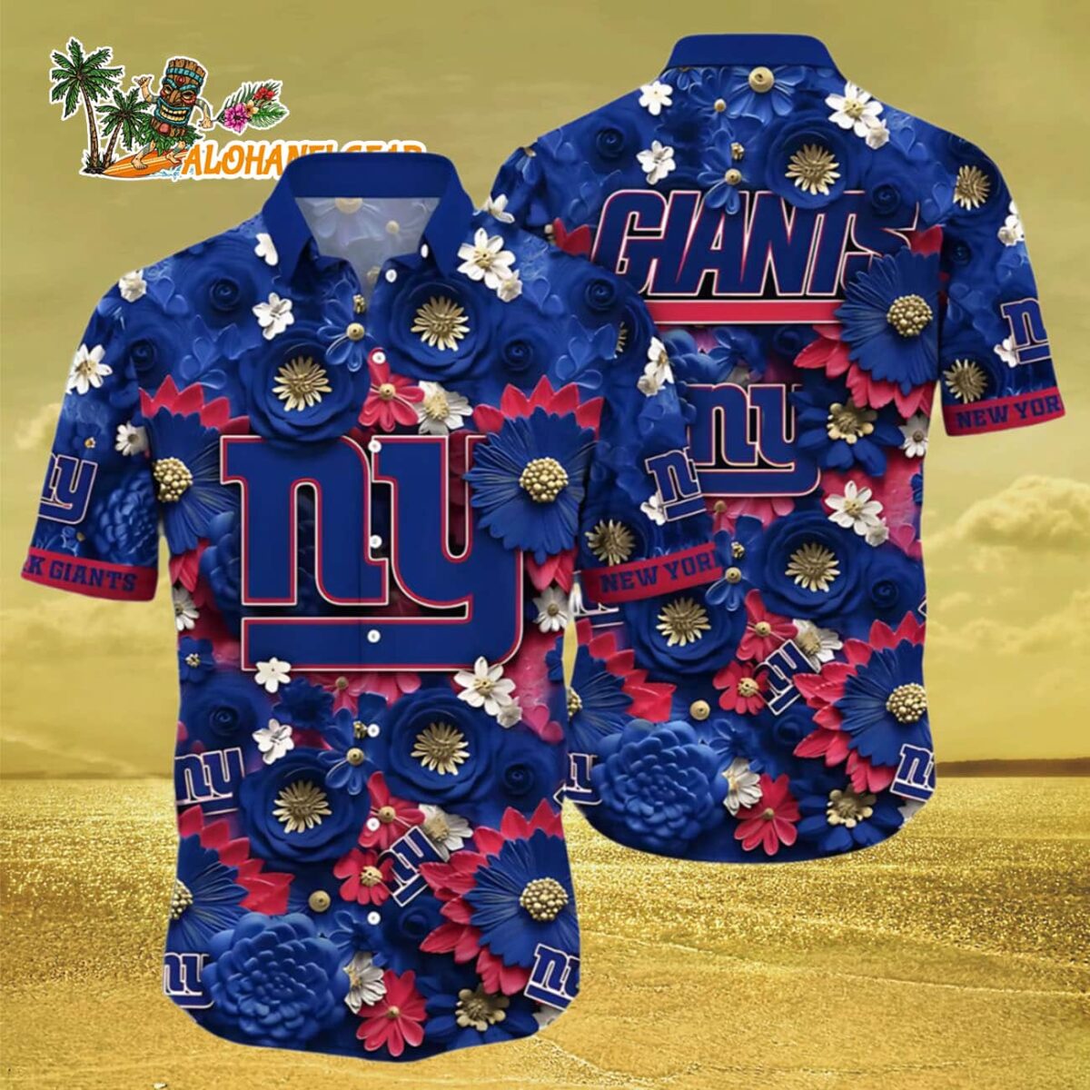 New York Giants Tropical Shirt Full Flower Gift For Woman Men New York Giants Aloha Shirt 3
