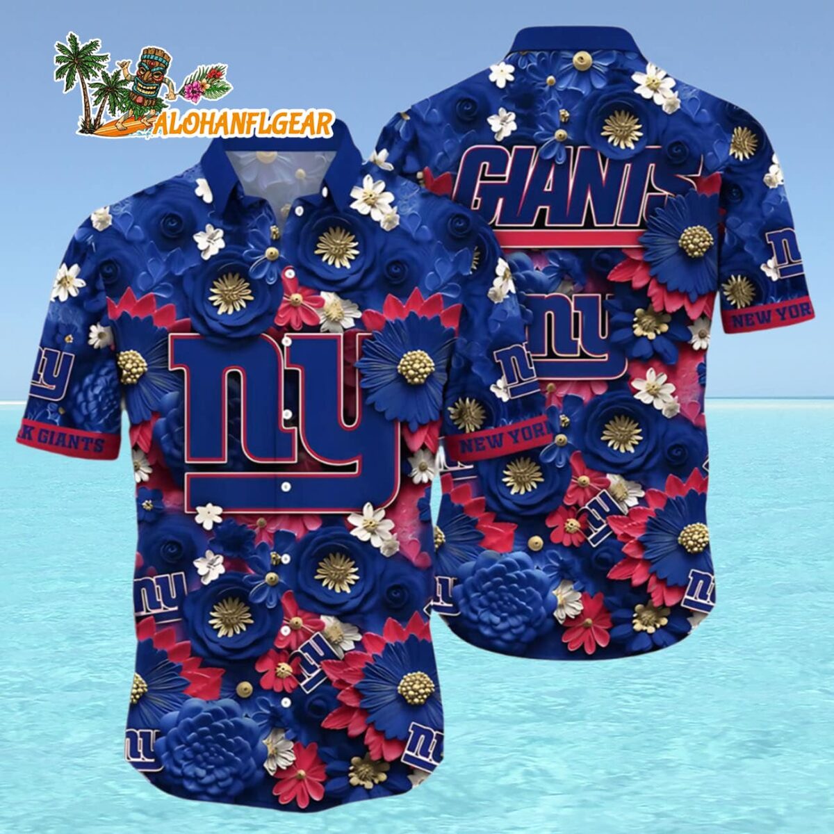 New York Giants Tropical Shirt Full Flower Gift For Woman Men New York Giants Aloha Shirt 4