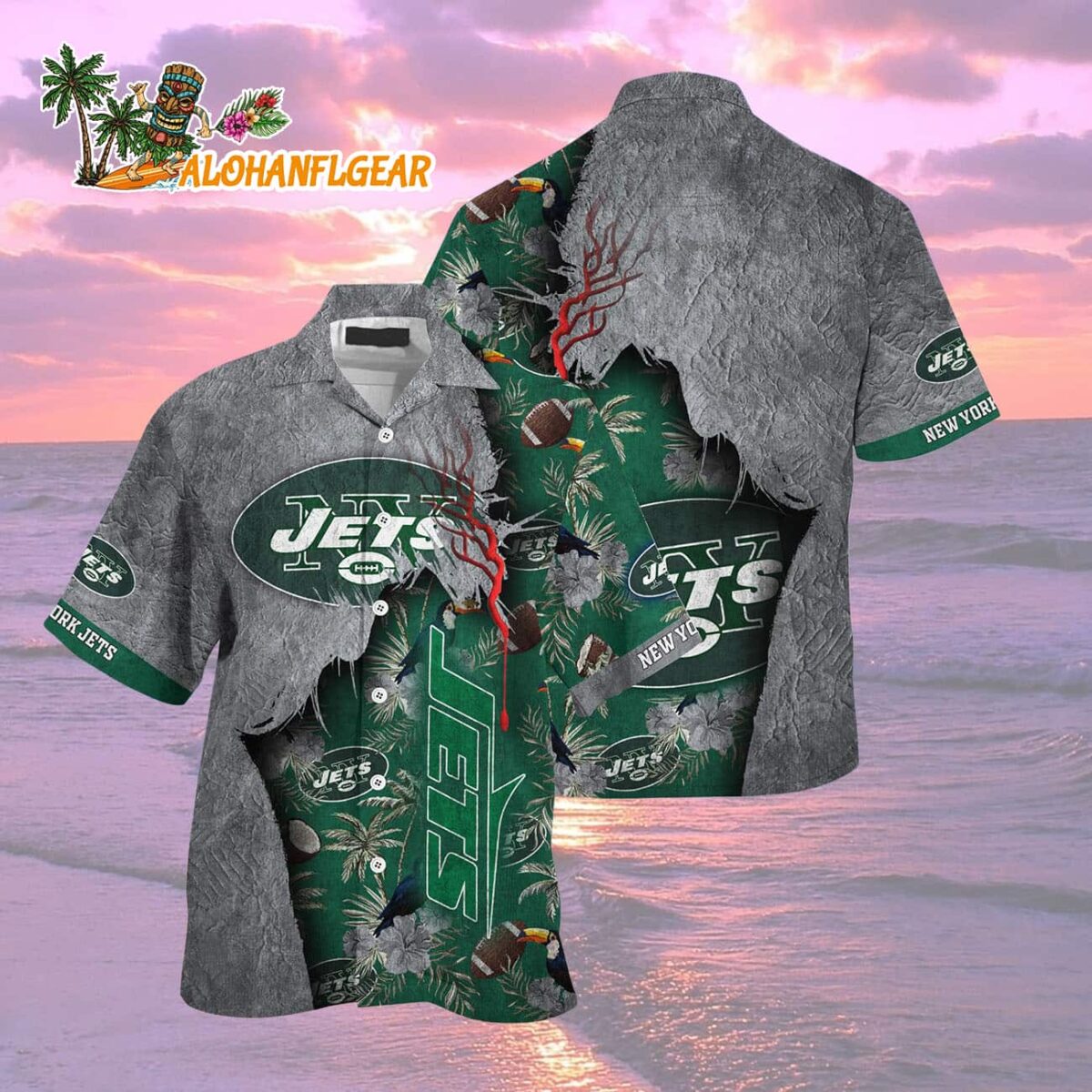 New York Jets Football Team Summer God Hawaii Shirt, Football NFL Hawaiian Shirt 1 New York Jets Football Team Summer God Hawaii Shirt Football NFL Hawaiian Shirt 2