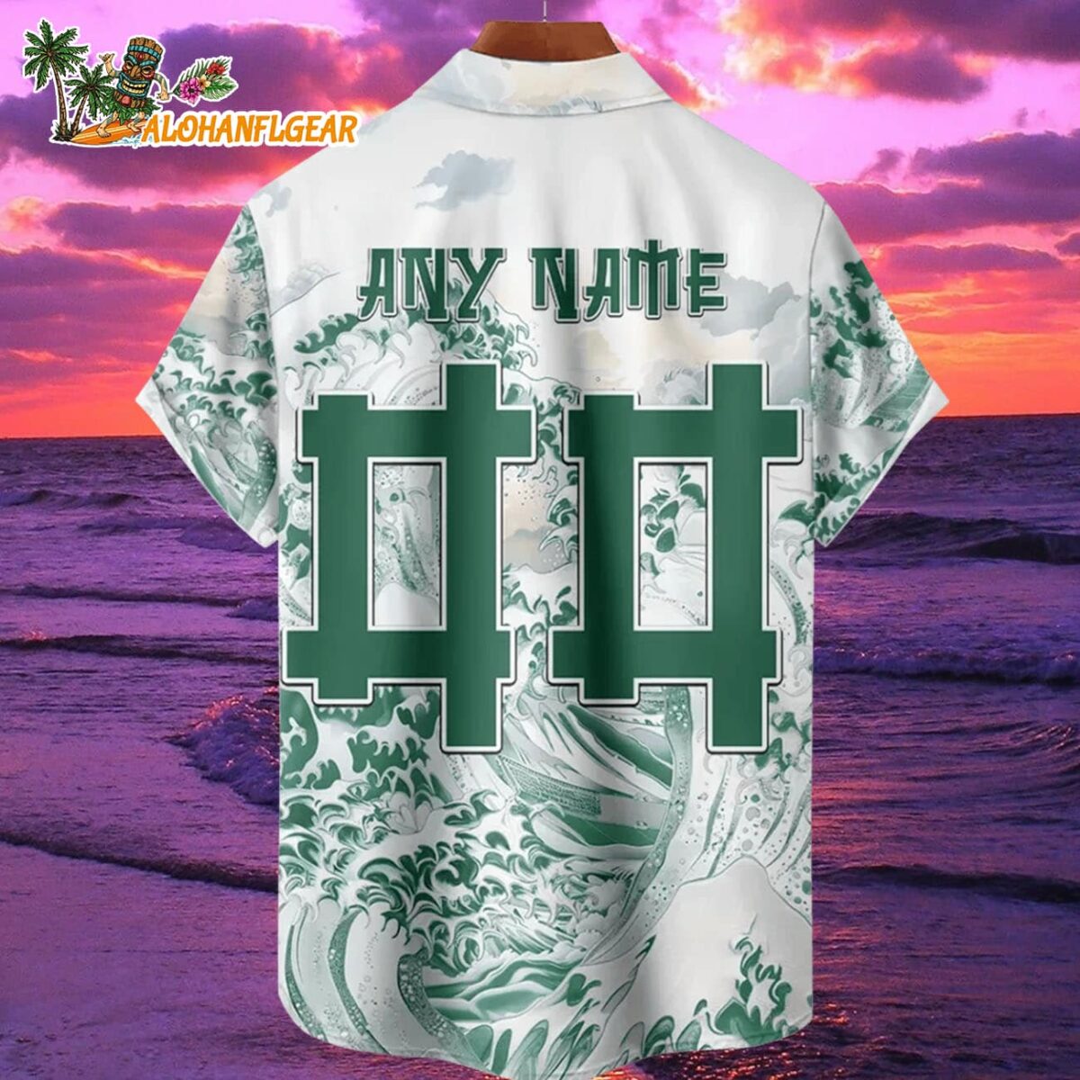 New York Jets Great Wave Hawaiian Shirt Custom Name And Number NFL Aloha Shirt 2