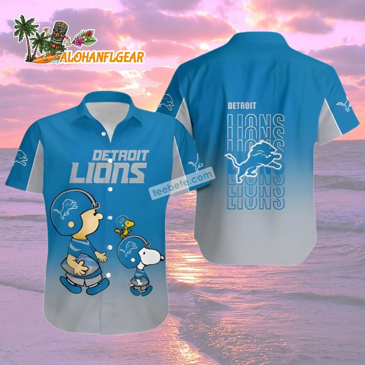 Peanuts Snoopy And Charlie Brown Detroit Lions Hawaiian Shirt Blue, Detroit Lions Aloha Shirt 1 Peanuts Snoopy And Charlie Brown Detroit Lions Hawaiian Shirt Blue Detroit Lions Aloha Shirt 2
