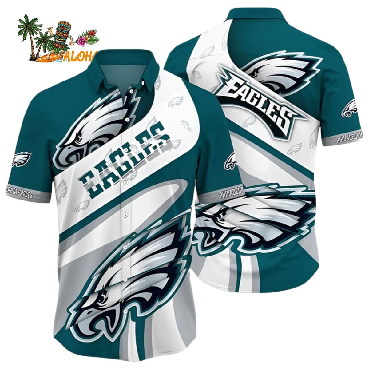 Philadelphia Eagles Aloha Shirt Philadelphia Eagles Aloha Shirt 1