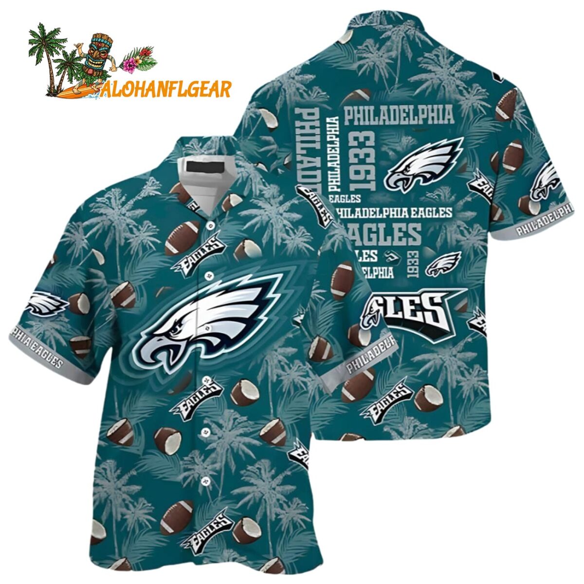 Philadelphia Eagles Football Paradise Hawaiian Shirt Philadelphia Eagles Aloha Shirt 1