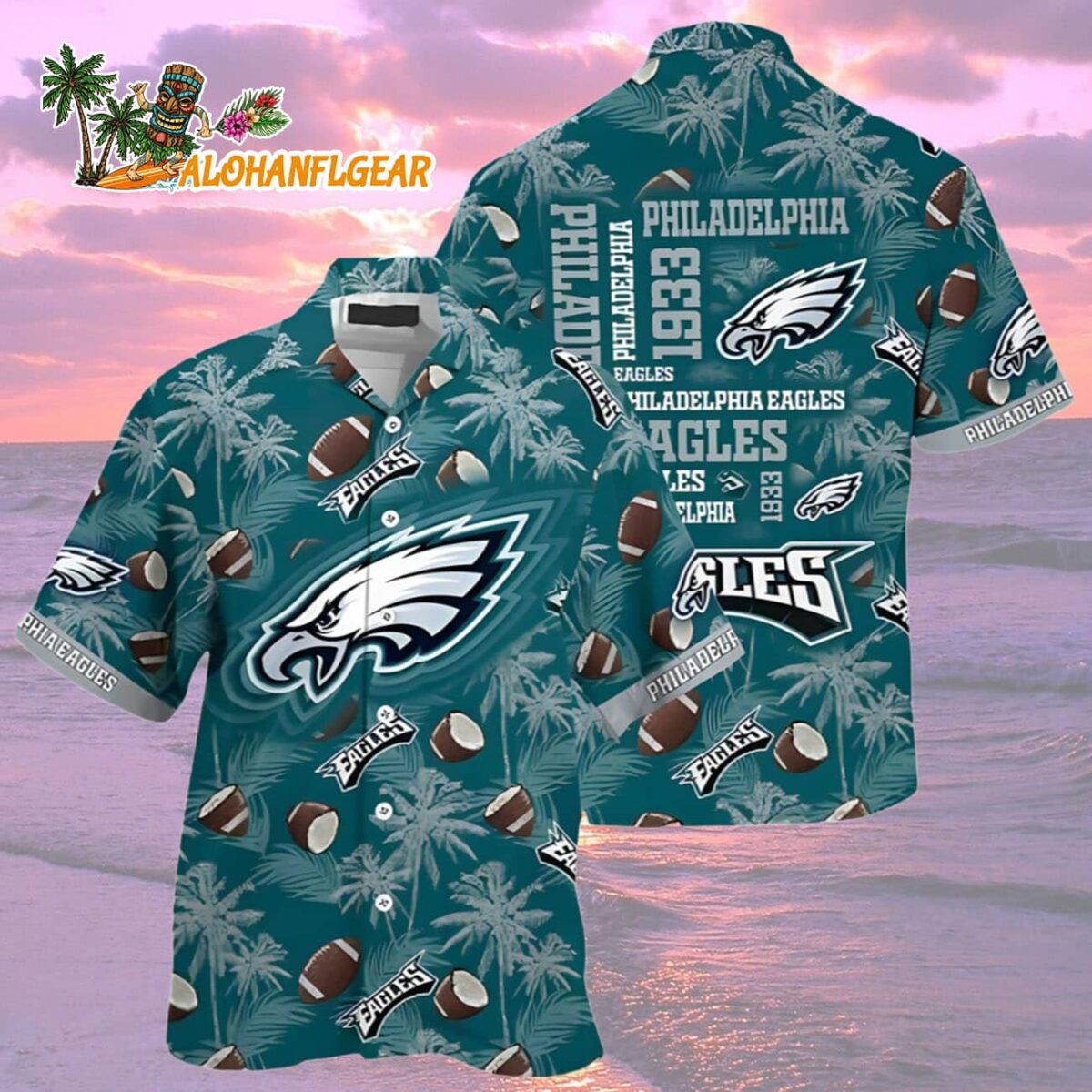 Philadelphia Eagles Football Paradise Hawaiian Shirt Philadelphia Eagles Aloha Shirt 2