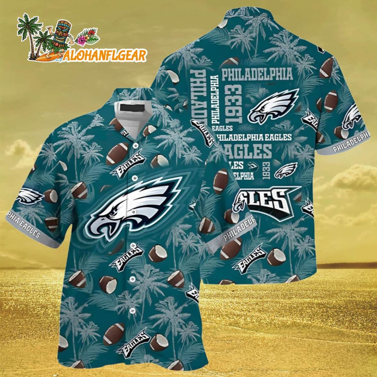 Philadelphia Eagles Football Paradise Hawaiian Shirt Philadelphia Eagles Aloha Shirt 3