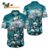 Philadelphia Eagles Halloween Skull Pumpkin Hawaiian Shirt Philadelphia Eagles Aloha Shirt 1