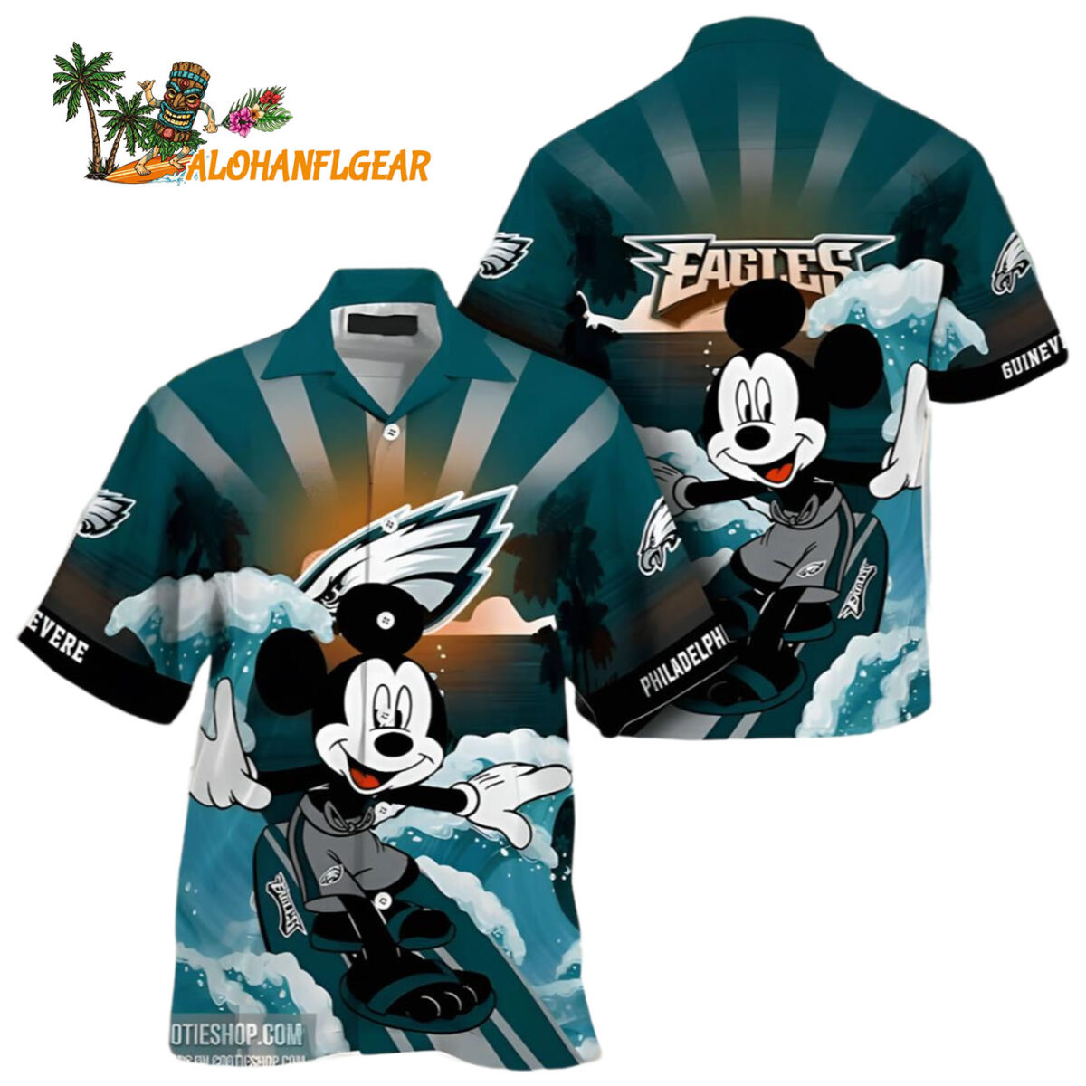 Philadelphia Eagles Hawaiian Shirt Custom Name Philadelphia Eagles Aloha Shirt 1