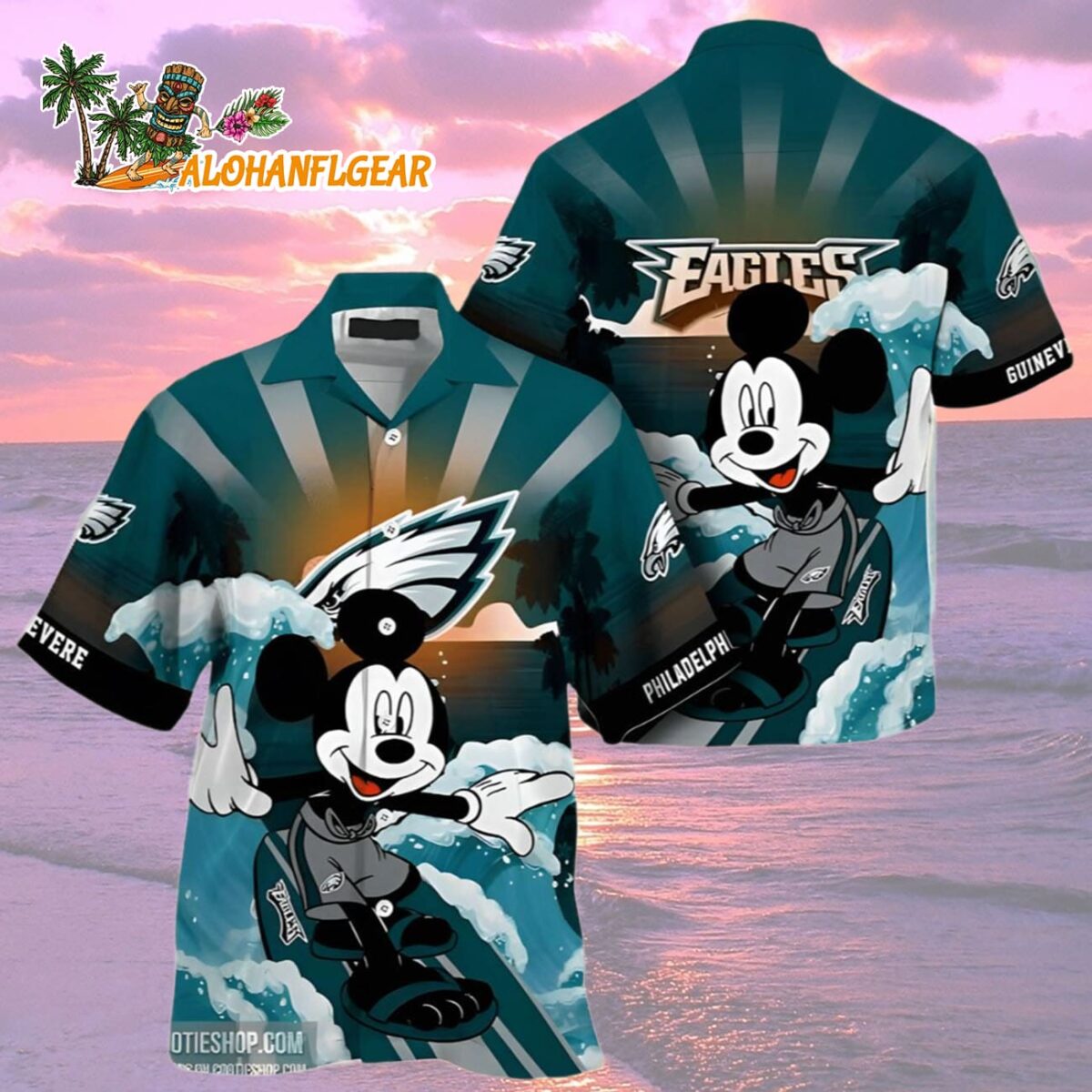 Philadelphia Eagles Hawaiian Shirt Custom Name Philadelphia Eagles Aloha Shirt 2