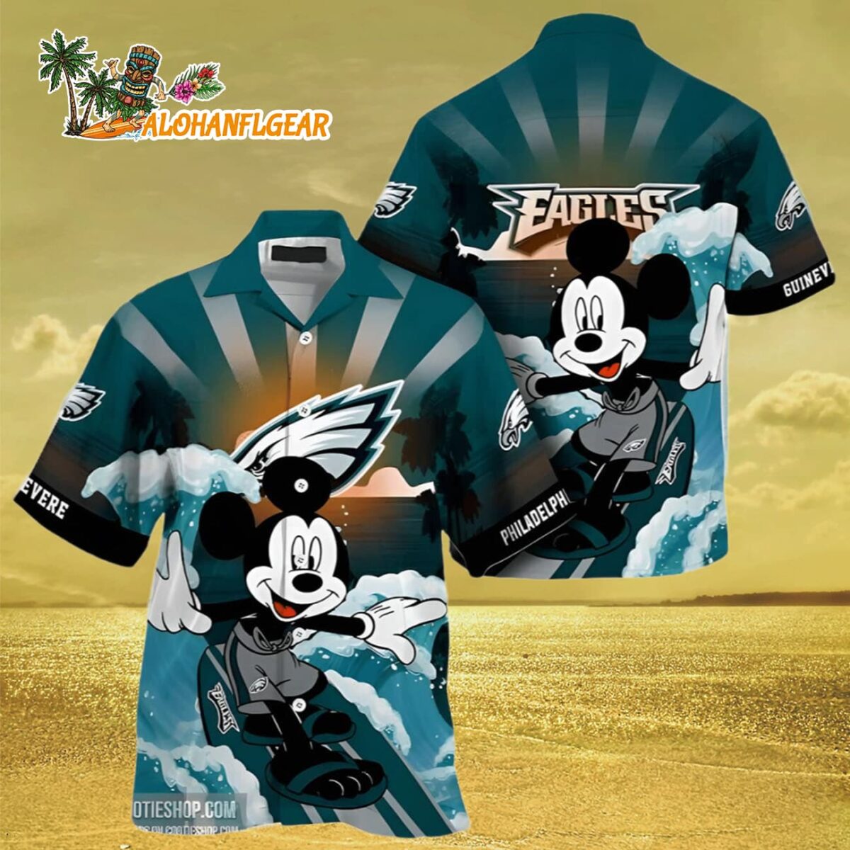 Philadelphia Eagles Hawaiian Shirt Custom Name Philadelphia Eagles Aloha Shirt 3