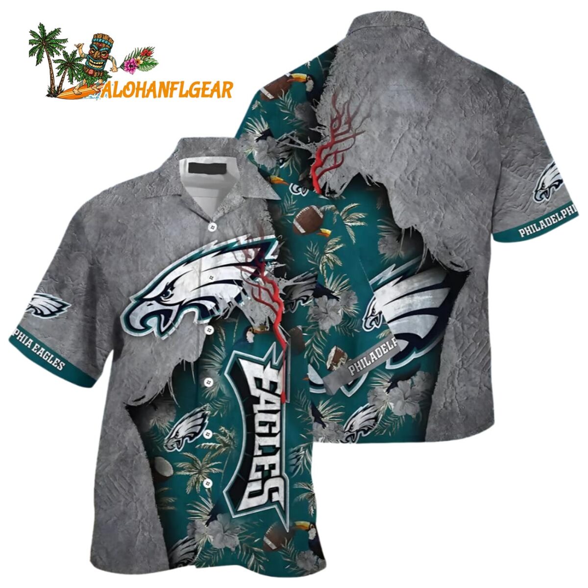 Philadelphia Eagles Hawaiian Shirt Philadelphia Eagles Aloha Shirt 1