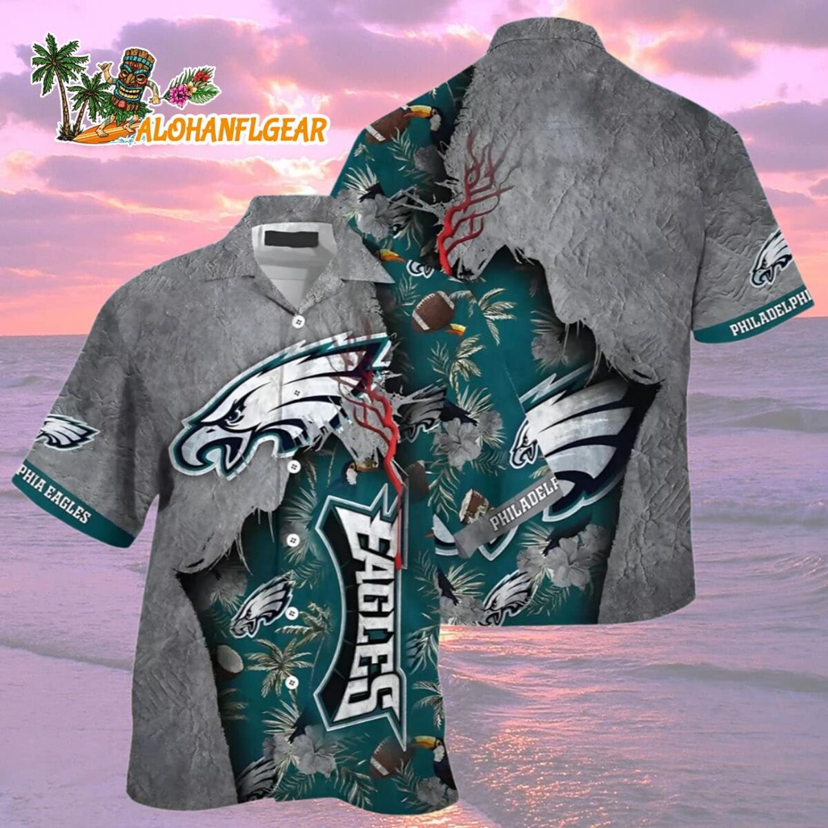Philadelphia Eagles Hawaiian Shirt, Philadelphia Eagles Aloha Shirt 1 Philadelphia Eagles Hawaiian Shirt Philadelphia Eagles Aloha Shirt 2