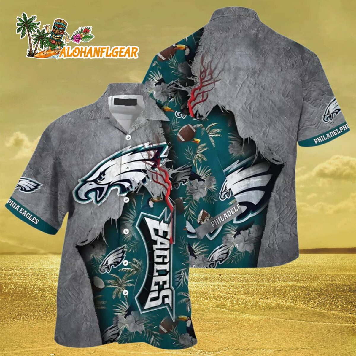 Philadelphia Eagles Hawaiian Shirt, Philadelphia Eagles Aloha Shirt 2 Philadelphia Eagles Hawaiian Shirt Philadelphia Eagles Aloha Shirt 3