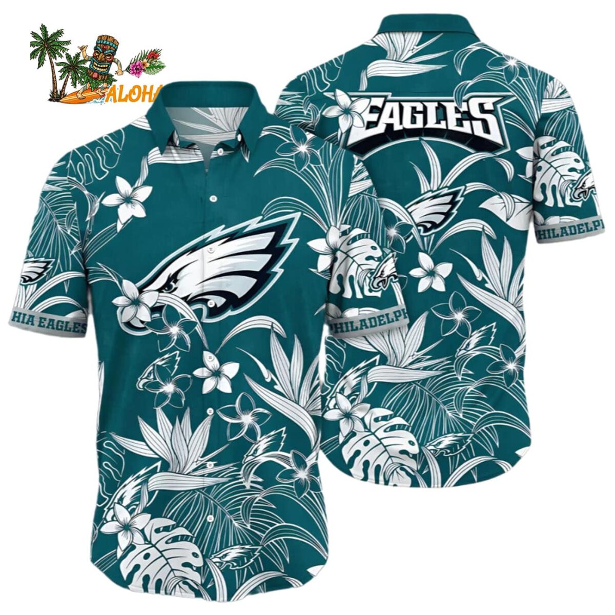 Philadelphia Eagles Hawaiian Shirt Solstice Philadelphia Eagles Aloha Shirt 1