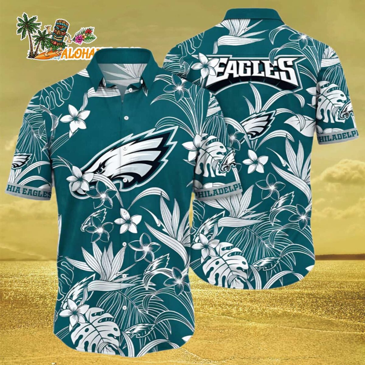 Philadelphia Eagles Hawaiian Shirt Solstice Philadelphia Eagles Aloha Shirt 3