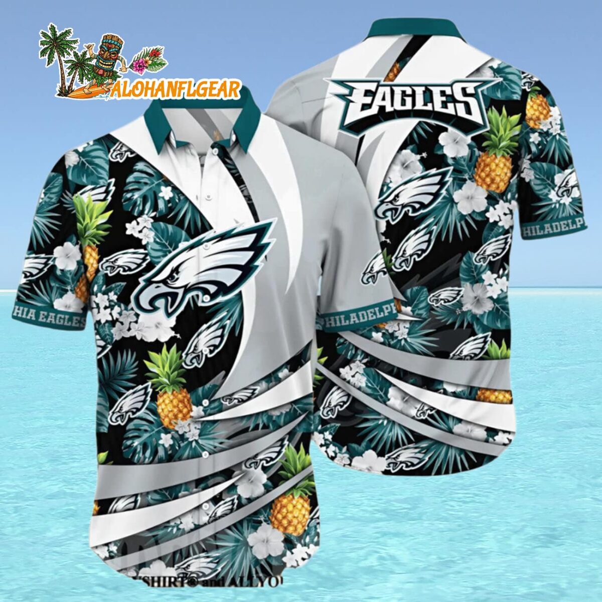 Philadelphia Eagles Hawaiian Shirt Tropical Style Philadelphia Eagles Aloha Shirt 4