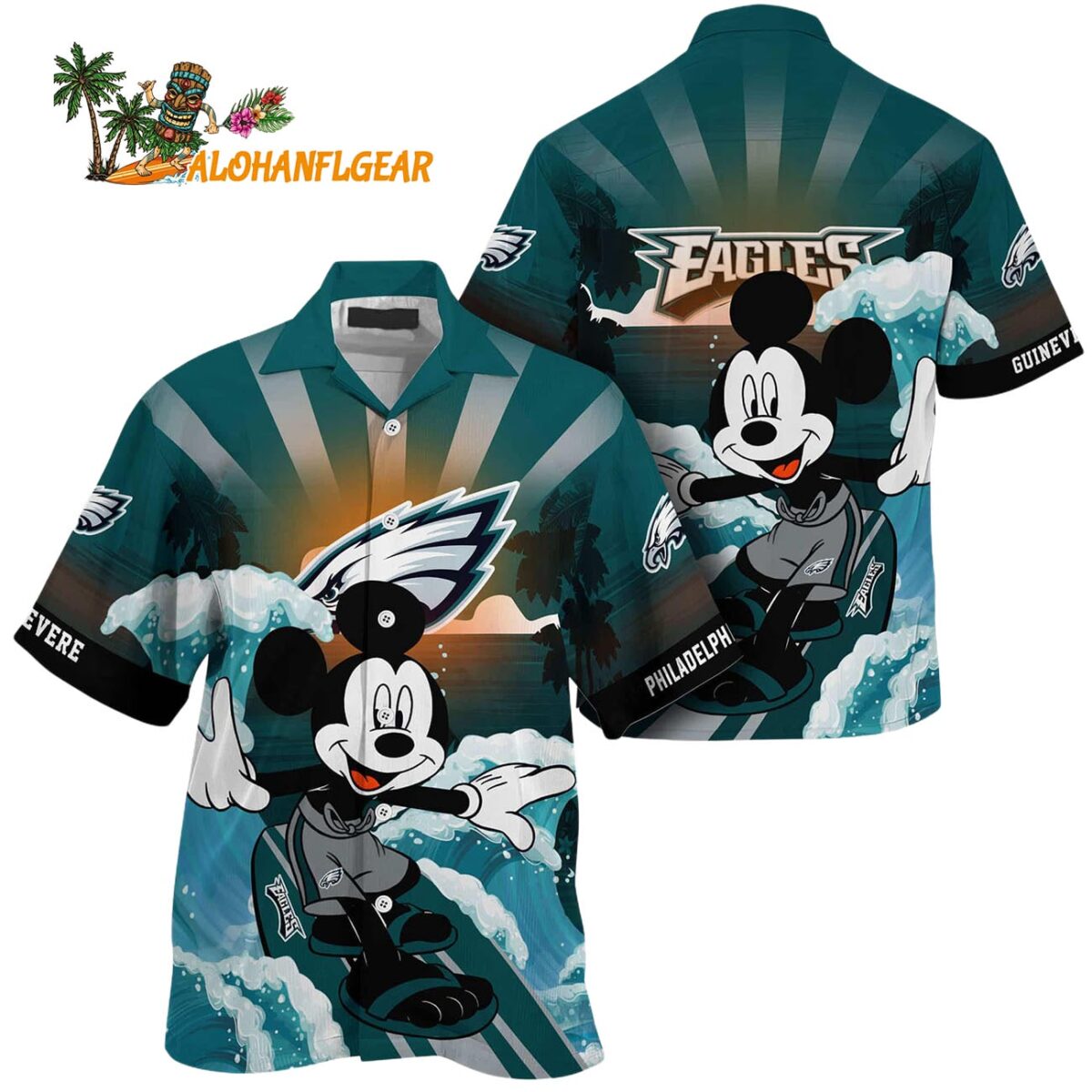 Philadelphia Eagles Special Mickey Mouse Movies Design Summer Hawaiian Shirt Philadelphia Eagles Aloha Shirt 1