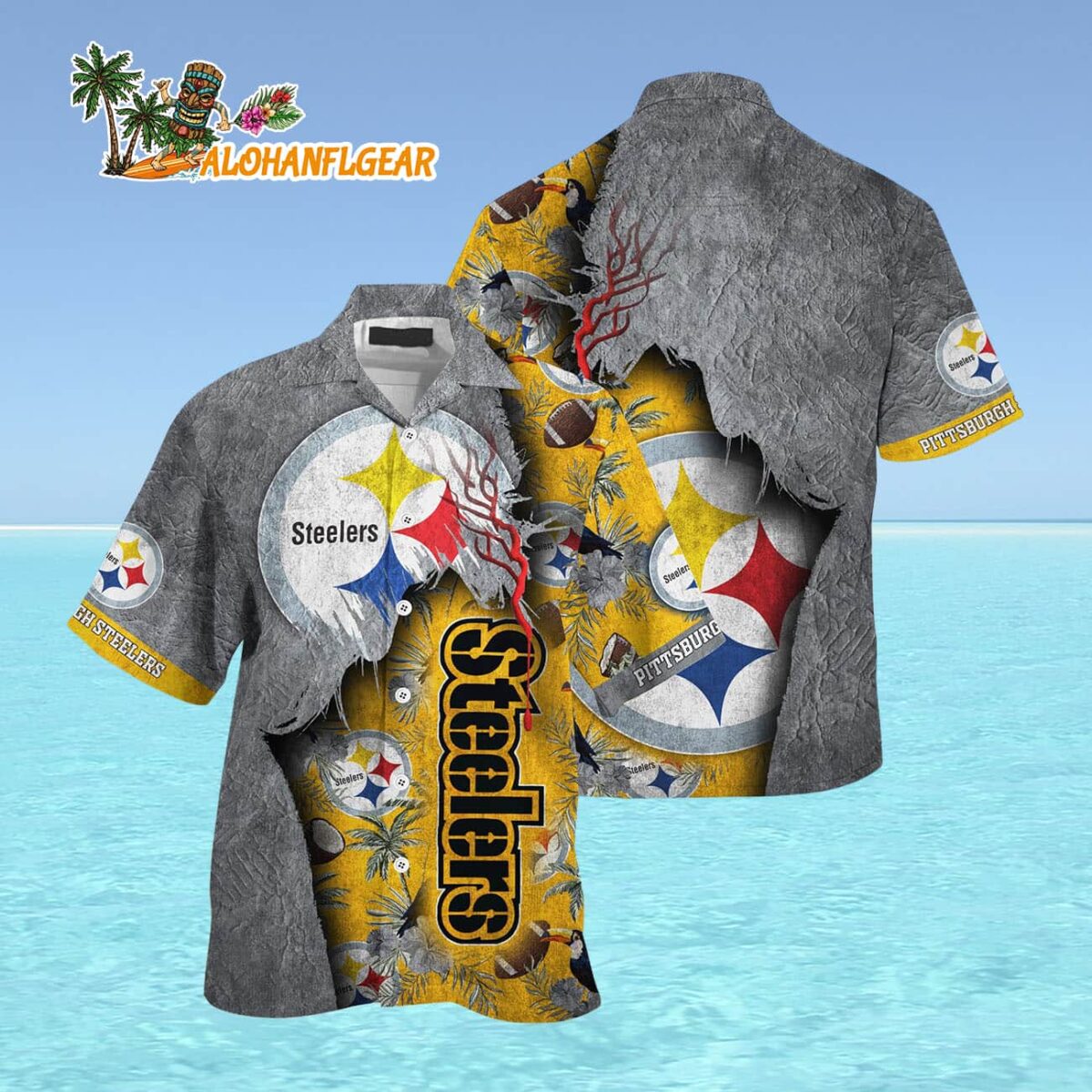 Pittsburgh Steelers Football Team Summer God Hawaii Shirt Football NFL Hawaiian Shirt 4