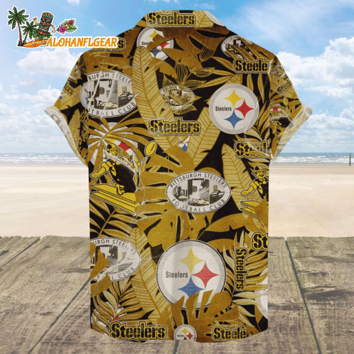 Pittsburgh Steelers Hawaiian Shirt Retro Logo Revolution NFL Aloha Shirt 2025 2
