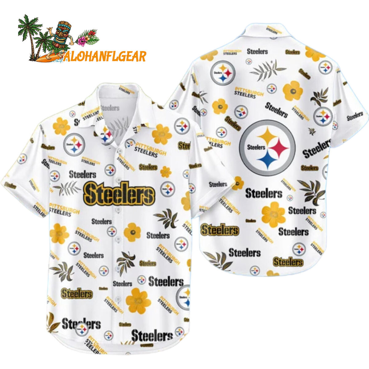 Pittsburgh Steelers Hawaiian Shirt Tropical Beach Pittsburgh Steelers Aloha Shirt 1