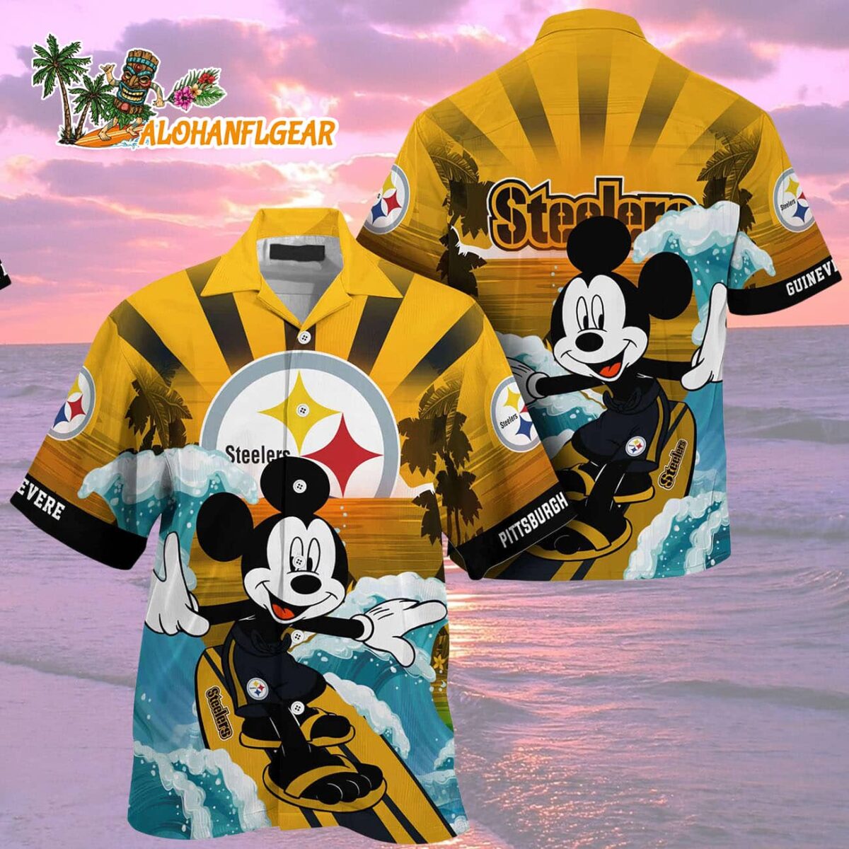 Pittsburgh Steelers Special Mickey Mouse Movies Design Summer Hawaiian Shirt Pittsburgh Steelers Aloha Shirt 2