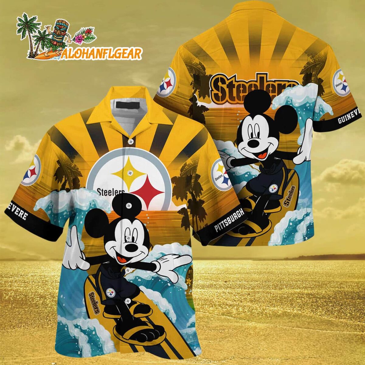 Pittsburgh Steelers Special Mickey Mouse Movies Design Summer Hawaiian Shirt Pittsburgh Steelers Aloha Shirt 3